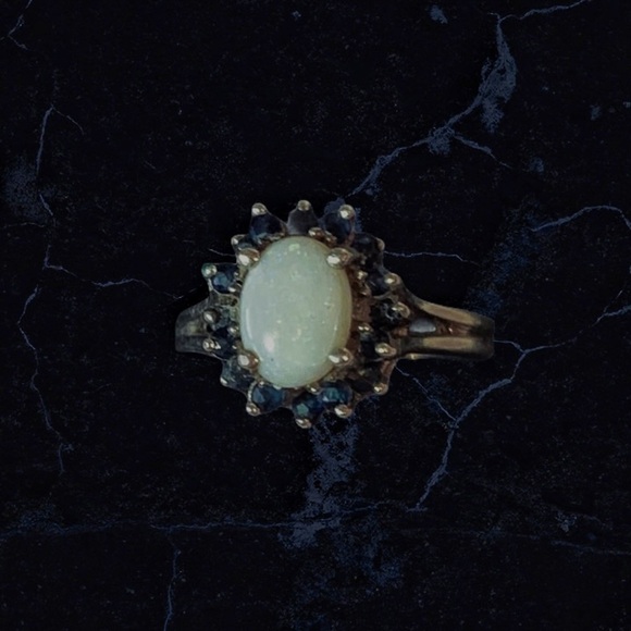 OPAL SAPPHIRE RING 6 - Picture 2 of 14